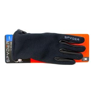 Spyder Leather Palm Gloves Large Black 1 Count